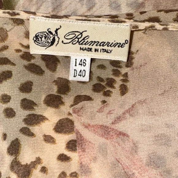 Blumarine Beige and Pink Maxi Dress